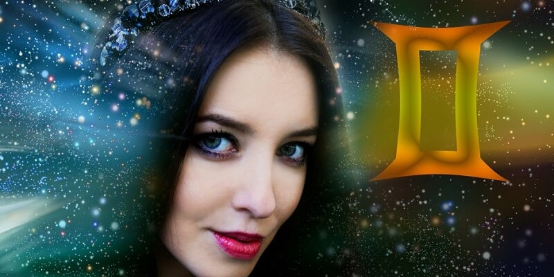 Woman with Gemini zodiac sign