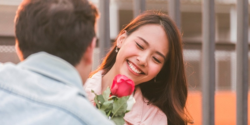 happy couple love and romantic at first date relationship