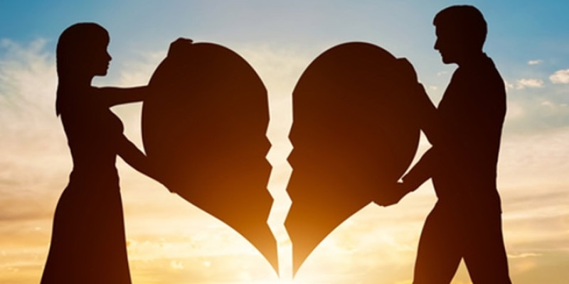 Two broken heart people are connecting each other
